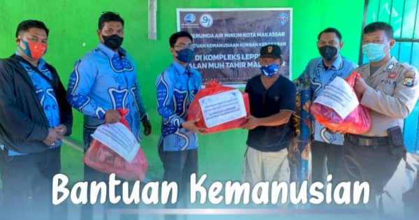 PDAM Makassar Salurkan 120 Paket Bantuan untuk Korban Kebakaran Kampung Lepping