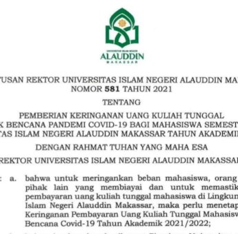 UINAM Ringankan UKT Mahasiswa Semester Akhir