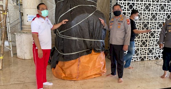 Polisi Kejar Pelaku Pembakaran Mimbar Masjid Raya Makassar