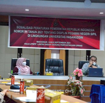 Universitas Hasanuddin Sosialisasikan PP 94/2021 tentang Disiplin PNS