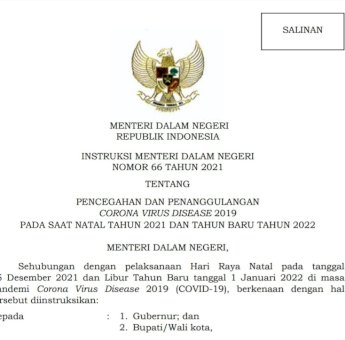PPKM Level III se-Indonesia Batal, Ini Aturan Baru Saat Libur Natal dan Tahun Baru