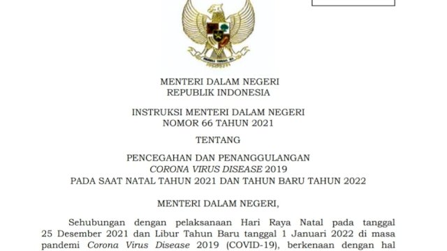 PPKM Level III se-Indonesia Batal, Ini Aturan Baru Saat Libur Natal dan Tahun Baru
