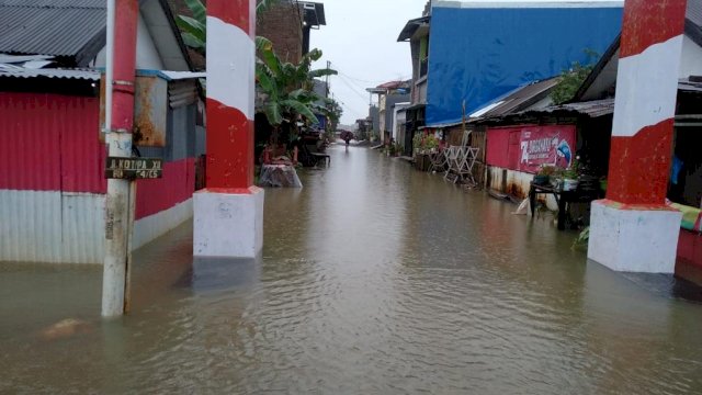 Kondisi terkini Perumahan Kodam III Kecamatan Biringkanayya, Kamis (20/1) pagi.