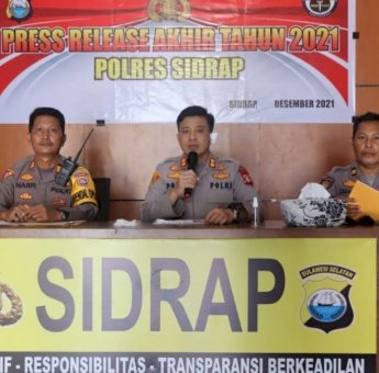 Polres Sidrap Catat 381 Kasus Kriminal Sepanjang 2021