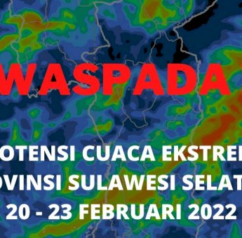 14 Daerah di Sulawesi Selatan Waspada Cuaca Ekstrem Mulai 20 Februari