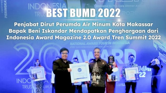 Assesment Pegawai PDAM, Beni Iskandar Raih Penghargaan Nasional