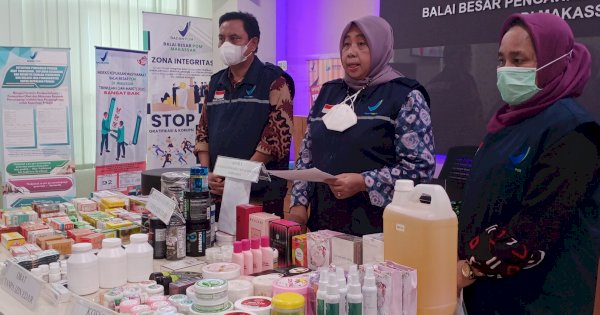 BPOM Makassar Amankan Ratusan Produk Ilegal Senilai Rp1,6 Miliar