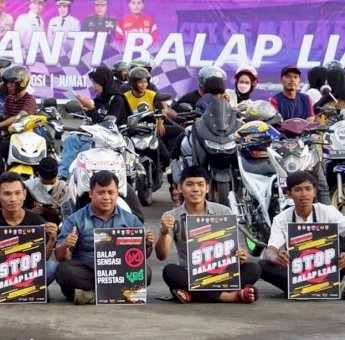 Kadispora Makassar Ikut Deklarasi Anti Balap Liar di Lapangan Karebosi
