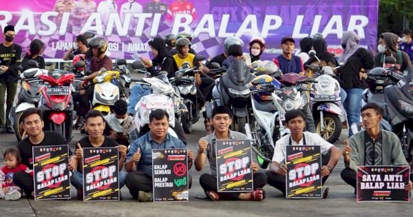 Kadispora Makassar Ikut Deklarasi Anti Balap Liar di Lapangan Karebosi