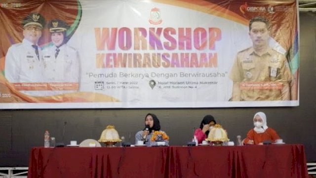 Gandeng Kohati Cabang Makassar, Dispora Gelar Workshop Kewirausahaan