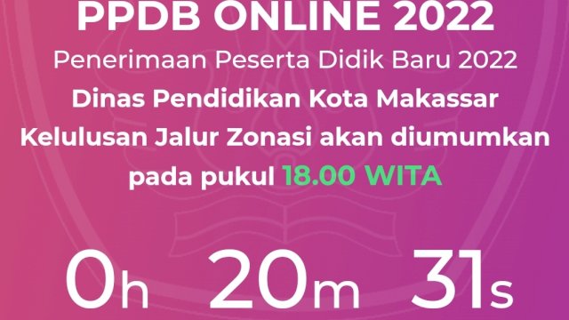 Penjelasan Disdik Makassar Soal Lambatnya Pengumuman PPDB Jalur Zonasi