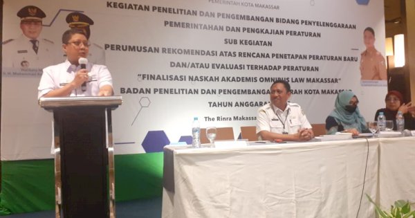 Balitbangda Makassar Genjot Ranperda Omnibus Law Harap Bangkitan Ekonomi