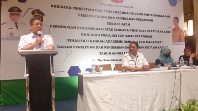 Balitbangda Makassar Genjot Ranperda Omnibus Law Harap Bangkitan Ekonomi