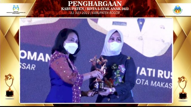 Makassar Raih Penghargaan Kota Layak Anak Kategori Nindya