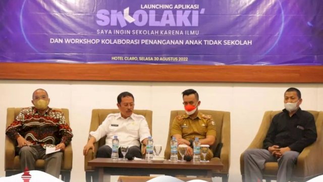 Sekda Launching Aplikasi Sikolaki Upaya Penanganan Anak Tidak Sekolah di Makassar