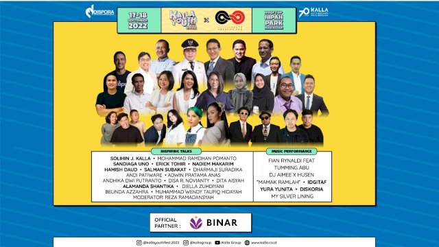 BINAR Siap Sukseskan Kalla Youth Fest 2022