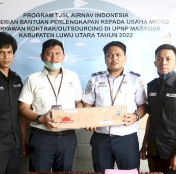 AirNav Indonesia Beri CSR Bagi Usaha Mikro Outsorcing UPNP Masamba