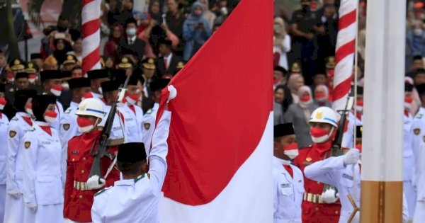 Formasi Paskibraka HUT RI ke-77 Kota Makassar Berbentuk Patenre Jakka, Ini Maknanya!