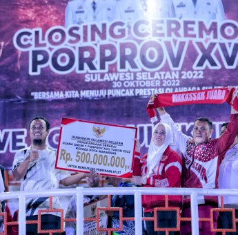 Lampaui Target, Makassar Juara Umum Poprov Sulsel ke-XVII