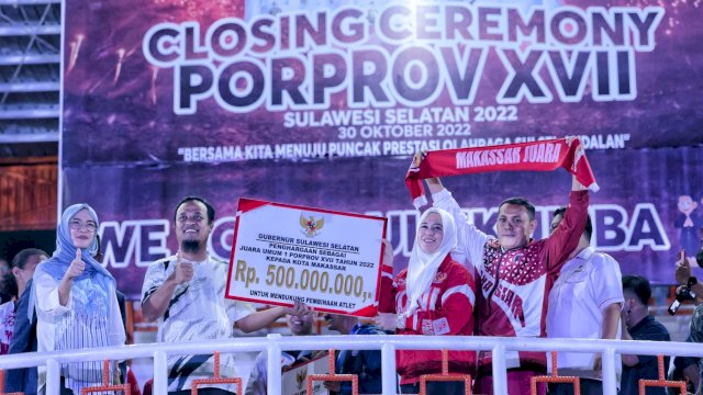 Lampaui Target, Makassar Juara Umum Poprov Sulsel ke-XVII