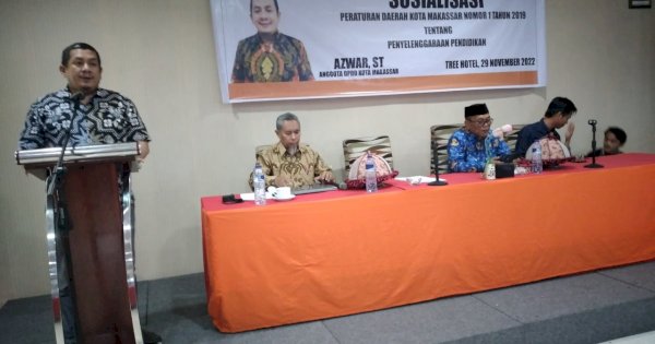 Azwar ST Sosialisasi Perda Soal Pendidikan, Minta Seluruh Stakeholder Beri Perhatian