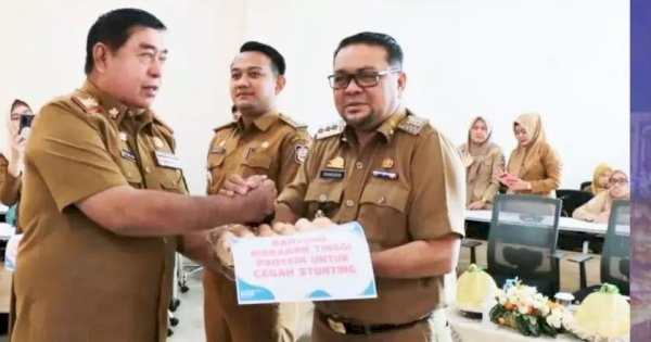 Cegah Stunting, Camat Rappocini Terima Bantuan Makanan Tinggi Protein