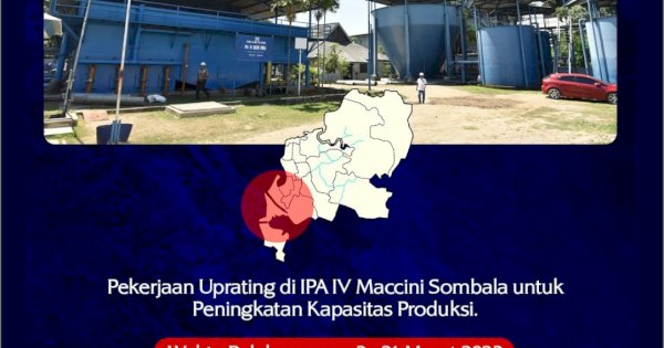 Tingkatkan Produksi Air Bersih di Maccini Sombala, PDAM Lakukan Uprating