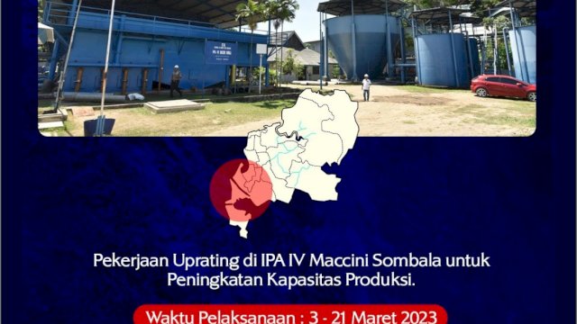 Tingkatkan Produksi Air Bersih di Maccini Sombala, PDAM Lakukan Uprating