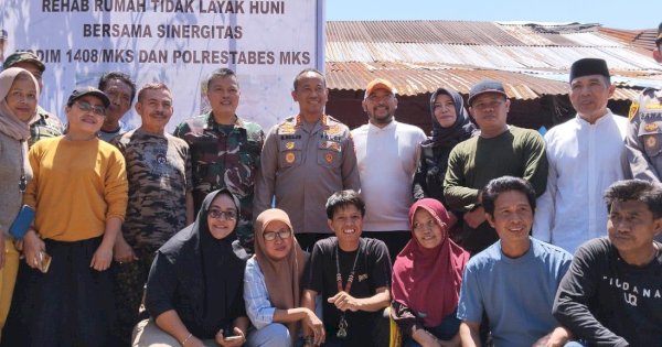 Andi Pangeran Dampingi Kapolrest dan Dandim Bedah Rumah