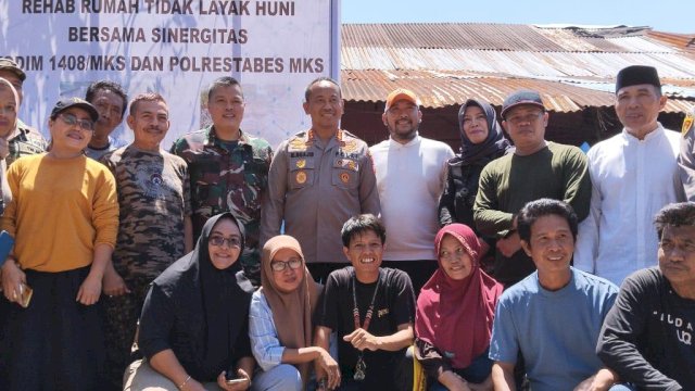 Andi Pangeran Dampingi Kapolrest dan Dandim Bedah Rumah