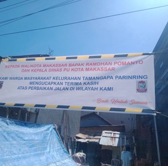 Respon Cepat Dinas PU Perbaiki Jalan, Warga Tamangapa Sampaikan Terima Kasih Kepada Wali Kota Danny Pomanto