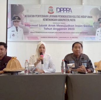 DPPPA Makassar Gelar Sosialisasi Peningkatan Kualitas Hidup Anak, Wujudkan Insan Genius