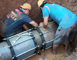 Tak Butuh Waktu Lama, Pipa Bocor di Kawasan IPA 2 Panaikang Selesai Dikerjakan