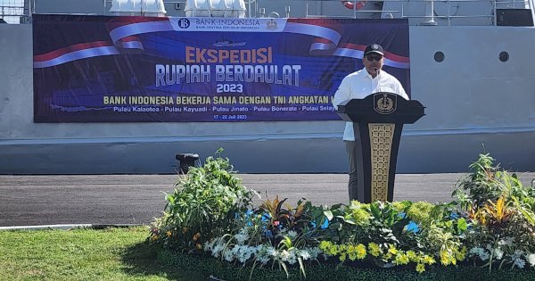 Kepala BI Sulsel Lepas Ekspedisi Rupiah Berdaulat Bareng TNI AL, Sasar Daerah 3T