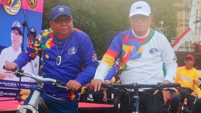 Rektor UNM Prof Husain Syam Lepas Ribuan Peserta Fun Bike, Rangkaian Dies Natalies ke-62