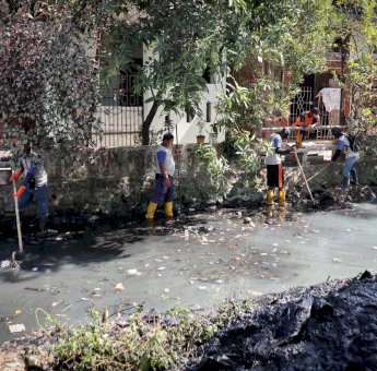 Antisipasi Banjir, Satgas Drainase Dinas PU Keruk Sedimen Hingga Bersihkan Eceng Gondong di Kanal Buloa