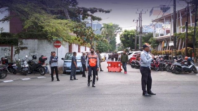 Personel Dishub Jaga Ketat Kawasan Anjungan Pantai Losari, Pastikan Peringatan Hari OTDA Berjalan Lancar