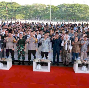 Danny , Kapolrestabes dan Forkopimda Deklarasi Pemilu Damai dan Aman di Makassar
