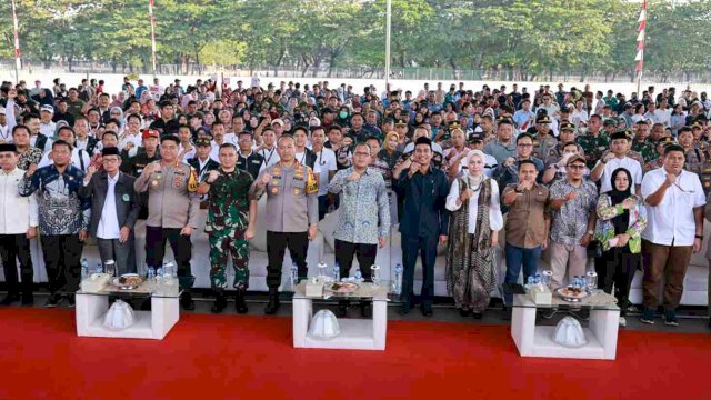 Danny , Kapolrestabes dan Forkopimda Deklarasi Pemilu Damai dan Aman di Makassar