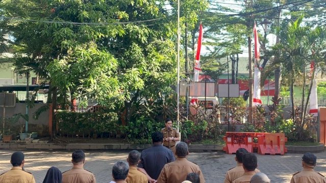 Camat Mamajang Ari Fadli Pimpin Apel Pagi, Disiplin Jadi Penekanan