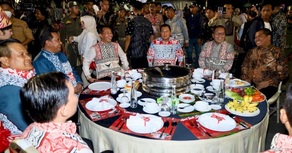 Ketika Bupati dan Wali Kota se-Sulsel Makan Malam Bersama di Anjungan City Of Makassar