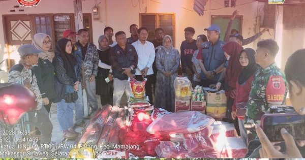 Bersama FKKM, Dinsos Makassar Salurkan Bantuan untuk Korban Kebakaran di Parang