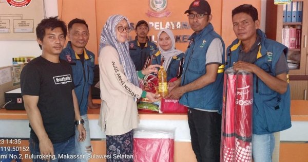 Usai Kapasa, Dinsos Makassar Salurkan Bantuan Kebakaran Warga Bulurokeng