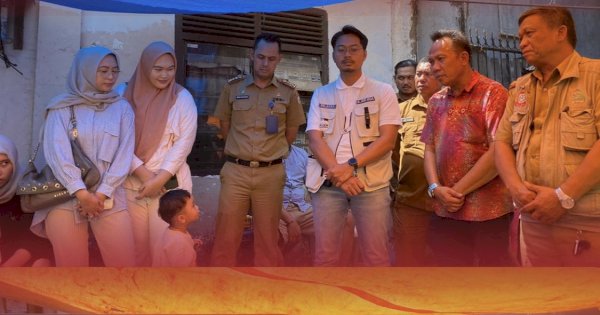 Peduli Korban Kebakaran, Sekcam Bontoala Bawa Bantuan