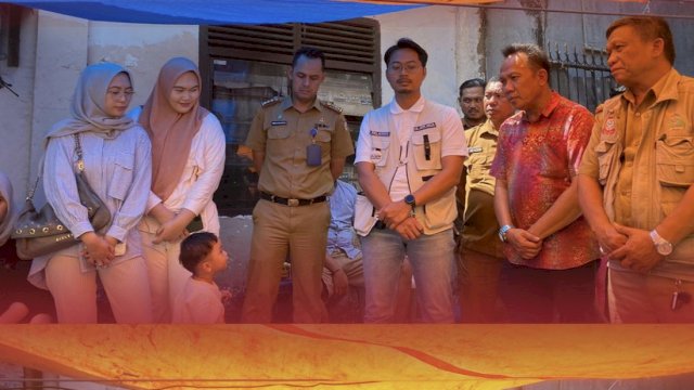 Peduli Korban Kebakaran, Sekcam Bontoala Bawa Bantuan