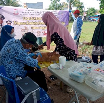 Manfaatkan Konter, DP2 Layani Pemeriksaan Hewan Gratis