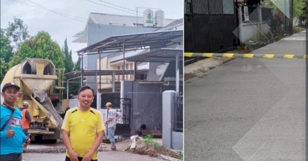 Pengerjaan Jalan, Dinas PU Makassar Betonisasi Jalan di Kompleks BPH