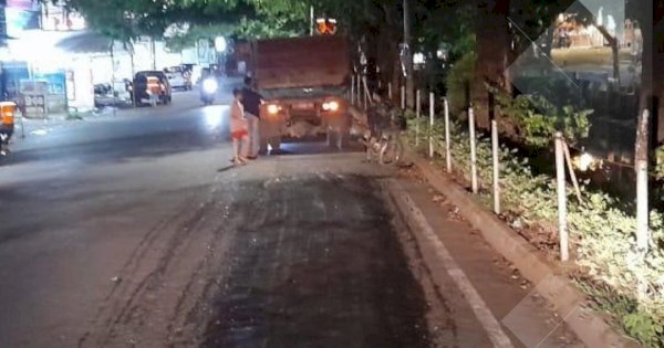 Dinas PU Makassar Lakukan Perbaikan Jalan di Dua Titik