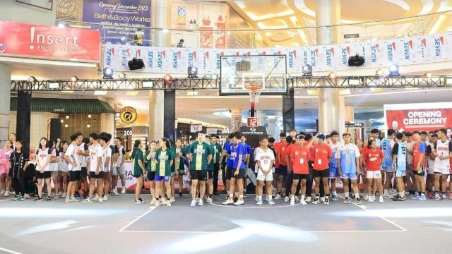 Atlet Puji Venue Penyelenggaraan Kejurnas Bola Basket 3 x 3 Makassar