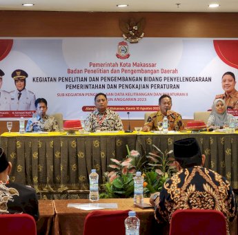 Balitbangda Makassar Gelar Diskusi Bahas Penyelenggaraan Pemerintahan dan Pengkajian Peraturan